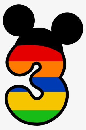 Numbers Clipart Minnie Mouse - Number 2 Mickey Mouse