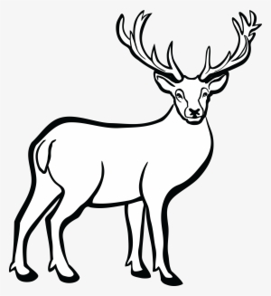 Deer Hunting Clipart - Black And White Clip Art Deer