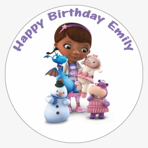 Doc Mcstuffins Personalised Edible Round Printed Birthday