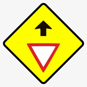 Sign, Symbol, Traffic, Transportation, Way, Road - Give Way Ahead Sign