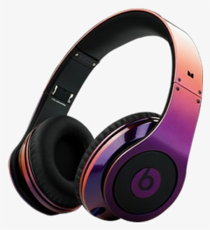Cute Headphones, Beats Headphones, Monster Headphones, - Black And Purple Beats
