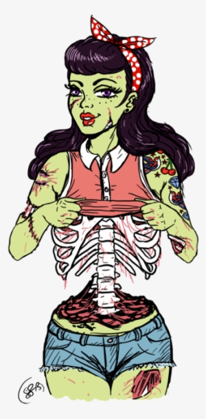 Zombie Pin Up By Jandiemeraii - Zombie Pin Up
