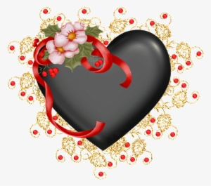 Heart Png With Red And White Flower - Joyeux Anniversaire Mon Amour Gif Animé