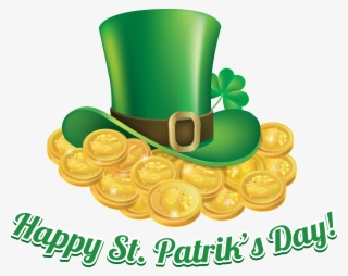 St Patricks Day Coins And Hat Transparent Png Clip - Happy St Patrick's Day Transparent Background