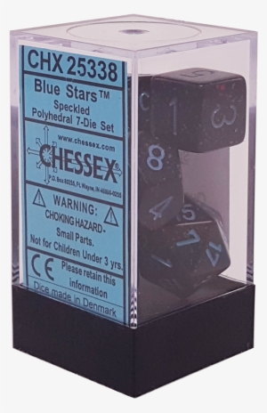 Speckled Blue Stars Polyhedral - D7-die Set Dice Opaque Polyhedral Blue/white (7 Dice
