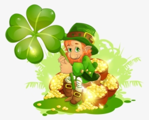 Saint Patrick's Day Leprechaun With Pot Of Gold And - Clipart Png St Patricks Day