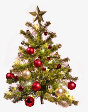 Christmas Tree Transparent Background Png Png Royalty - Decorated Christmas Tree Png