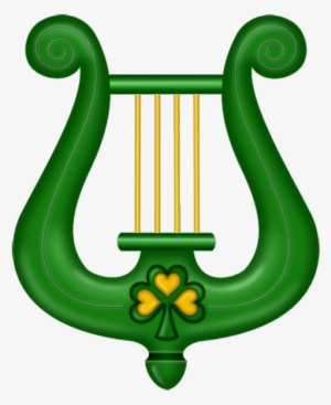 St Patricks Day Green Harp Clipart - Arpa De San Patricio