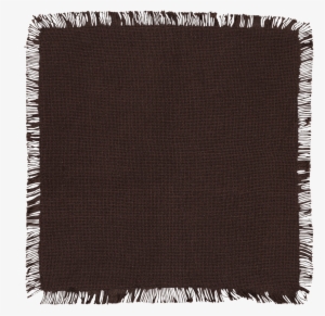 Burlap Chocolate Tablemat Fringed