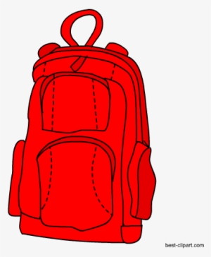 Red School Bag Free Clip Art - School