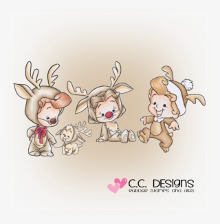 3 Reindeers Clear Stamp Set - C.c. Designs