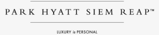 Park Hyatt Siem Reap Logo - Black-and-white