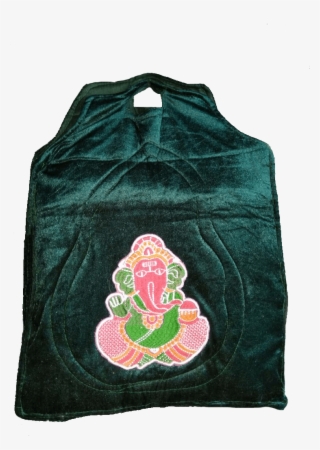 Super Dark Green Hand Bag With God Ganesh Design - Garment Bag
