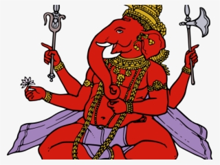 Religion Clipart Hindu Temple - Ganesha Drawing Coloured