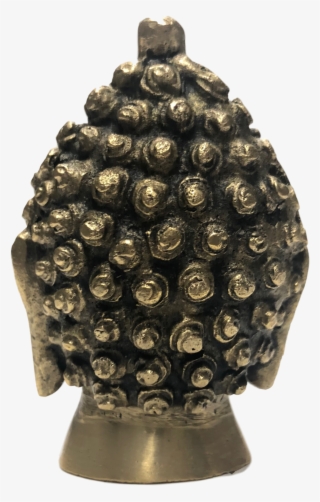 Cast Brass Head Of Buddha From India - Brass