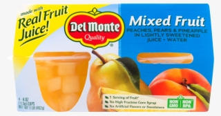 Del Monte Mixed Fruit In Lightly Sweetened Juice Water, - Del Monte Fruit Cups