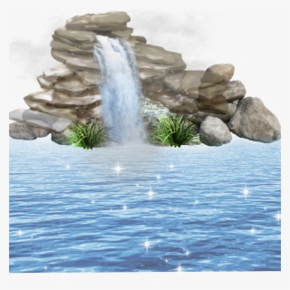 Lagoon Waterfall Mystic Water Rocks Fantasy Waterfalls - Tubes Nature Png