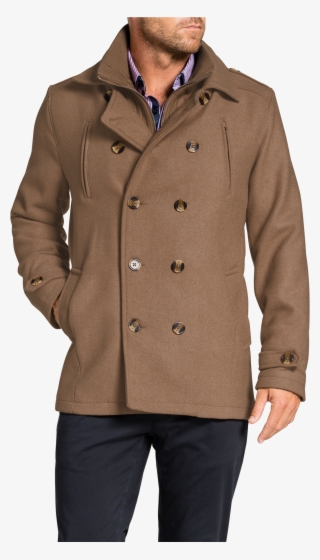 Camel Jez Db Melton Coat - Melton Coat