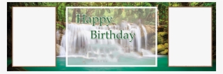 Waterfalls Personalised Theme Birthday Banner With - Waterfall