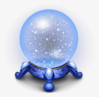 Mq Glob Snowglobe Winter Snow Blue Decoration - Psychic Crystal Ball Png