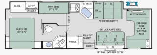 2019 Chateau 31e Floor Plan - Thor Motor Coach Chateau 31e
