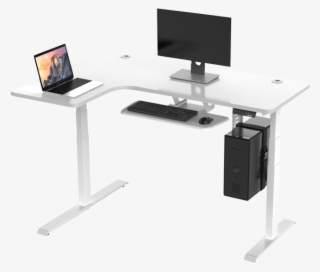 Eureka Standing Desks L Shape Left White - Computer Desk