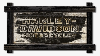 Brick Textured Harley-davidson Motorcycles Logo Sign - Sign