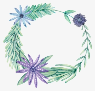 Fresh Romantic Purple Big Flower Hand Painted Garland