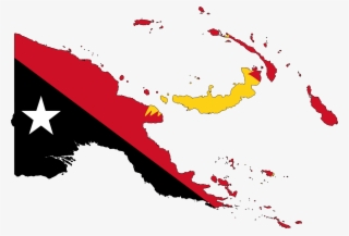 Papua New Guinea Flag Map - Papua New Guinea Country Flag