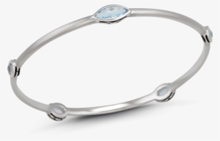 Cocktail Stax Blue Lagoon Bangle - Silver