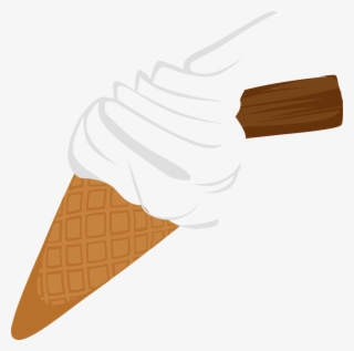 Biscuit Chocolate Cone - Ice Cream Cone Clip Art .png