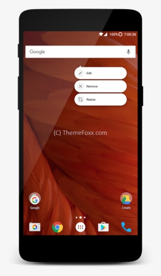 Long Press On The 'google Search Bar' Widget On The - Smartphone