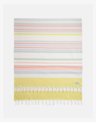 Joules Cotton Beach Blanket Cream Orange Stripe - Paper