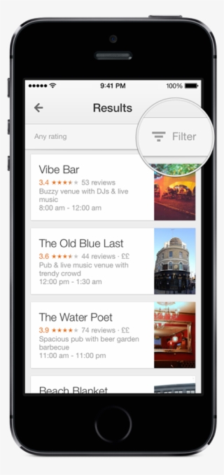 Google Maps - Native Ios Filter Icon