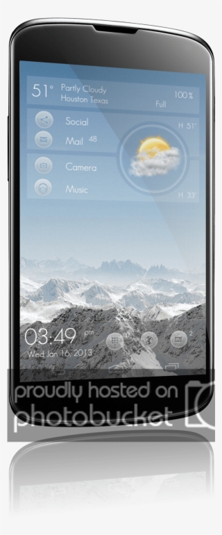 Transparent Google Widget - Smartphone