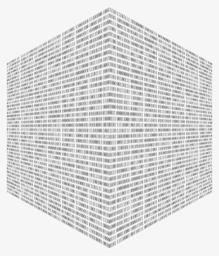 Cube With Binary Code - Transparent Binary 3d Png