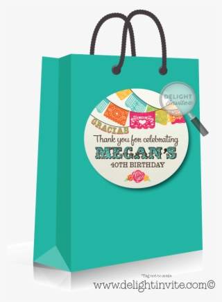 40th Birthday Mexican Fiesta Sticker Tags - Vintage Banner