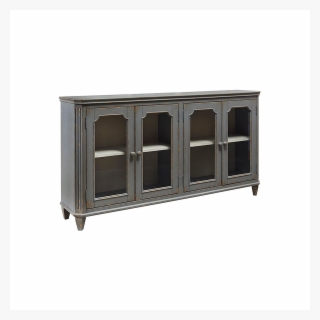 Antique Gray Accent Cabinet