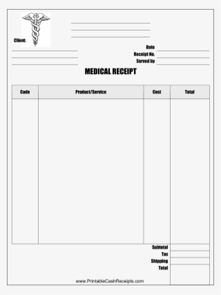 Medical Doctor Receipt - Medical Receipt