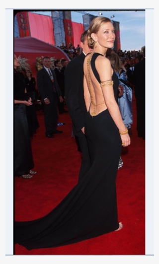 Cate Blanchett Backless Sexy Prom Dress With Brush - Cate Blanchett Oscar Dress 2000