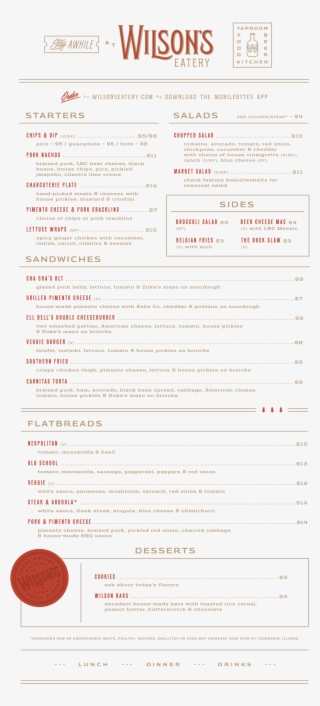 Wrb001 Wilson's Launch Food Menu Mech 05 Live Type-02