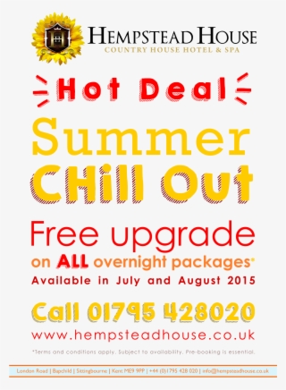Chill Out This Summer Wonderful New Offer For July - Bunga Matahari