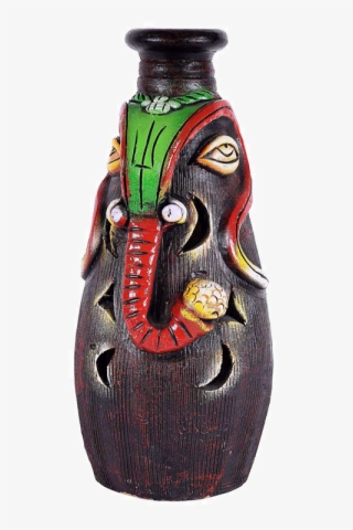 Hand Painted Beautifully Carved Patterned With Different - Vase