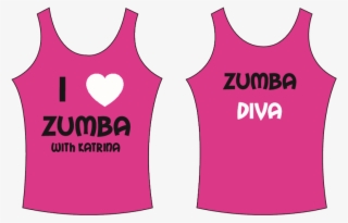 Pink 'i ♥ Zumba With Katrina' Vest Top - Active Tank