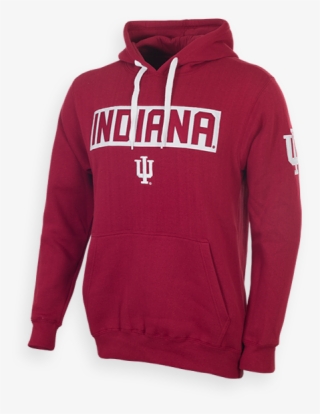 Cardinal Hoodie With Indiana Panel Design - Indiana University