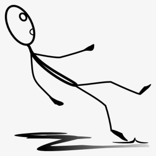 Stickman Sliding On A Banana Skin Png