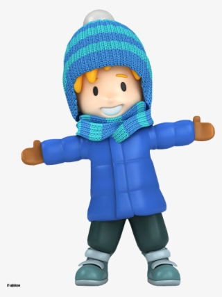 Kid In Winter Clipart
