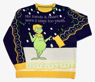 Fake News Grinch Ugly Sweater - Cartoon