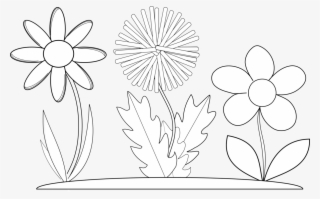 Black And White Flower Border Clipart Flower Black - Line Art