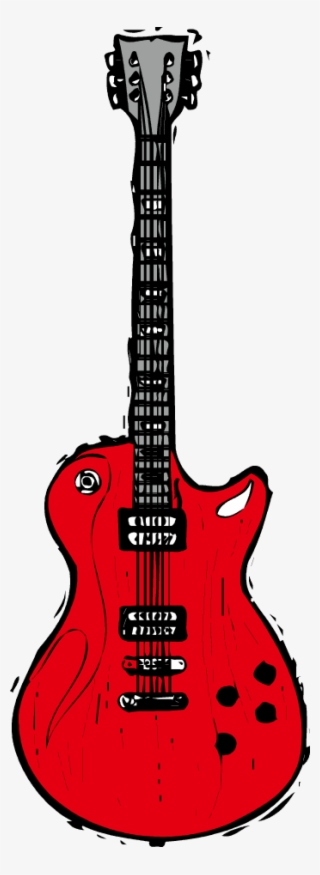 Red Electric Guitar Png Pic - Guitarra Electrica Rojo Dibujo Png